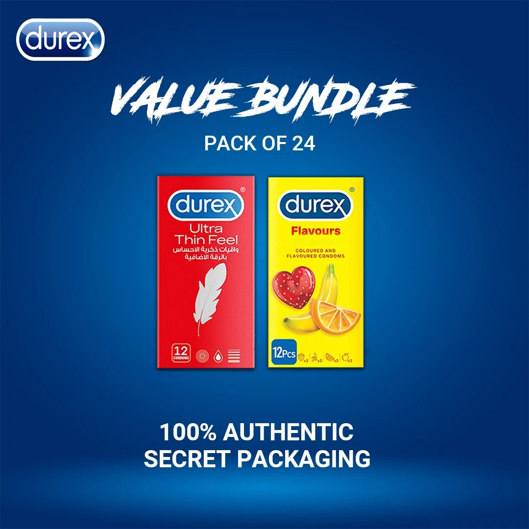 Durex Pack of 2 – Durex Ultra thin feel 12s, Flavours 12s price in Pakistan