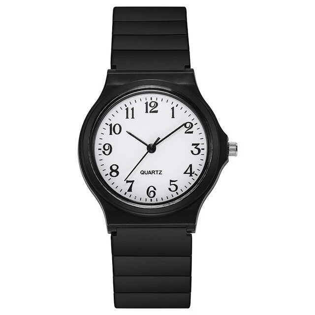1Pc Black Children’s Watches Silicone Strap Soft Small Wrist Watches Teen Boys Girls WristWatch Unisex Kids Watches price in Pakistan