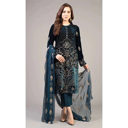 3PC Lawn Embroidered Shirt with Embroidered Bamber Chiffon Dupatta (D) price in Pakistan
