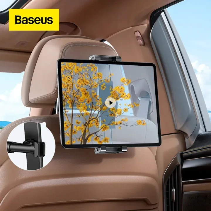 Baseus Car Back Seat Phone Holder, Headrest Mobile Holder for 4.7-12.9 inch for Mobile price in Pakistan