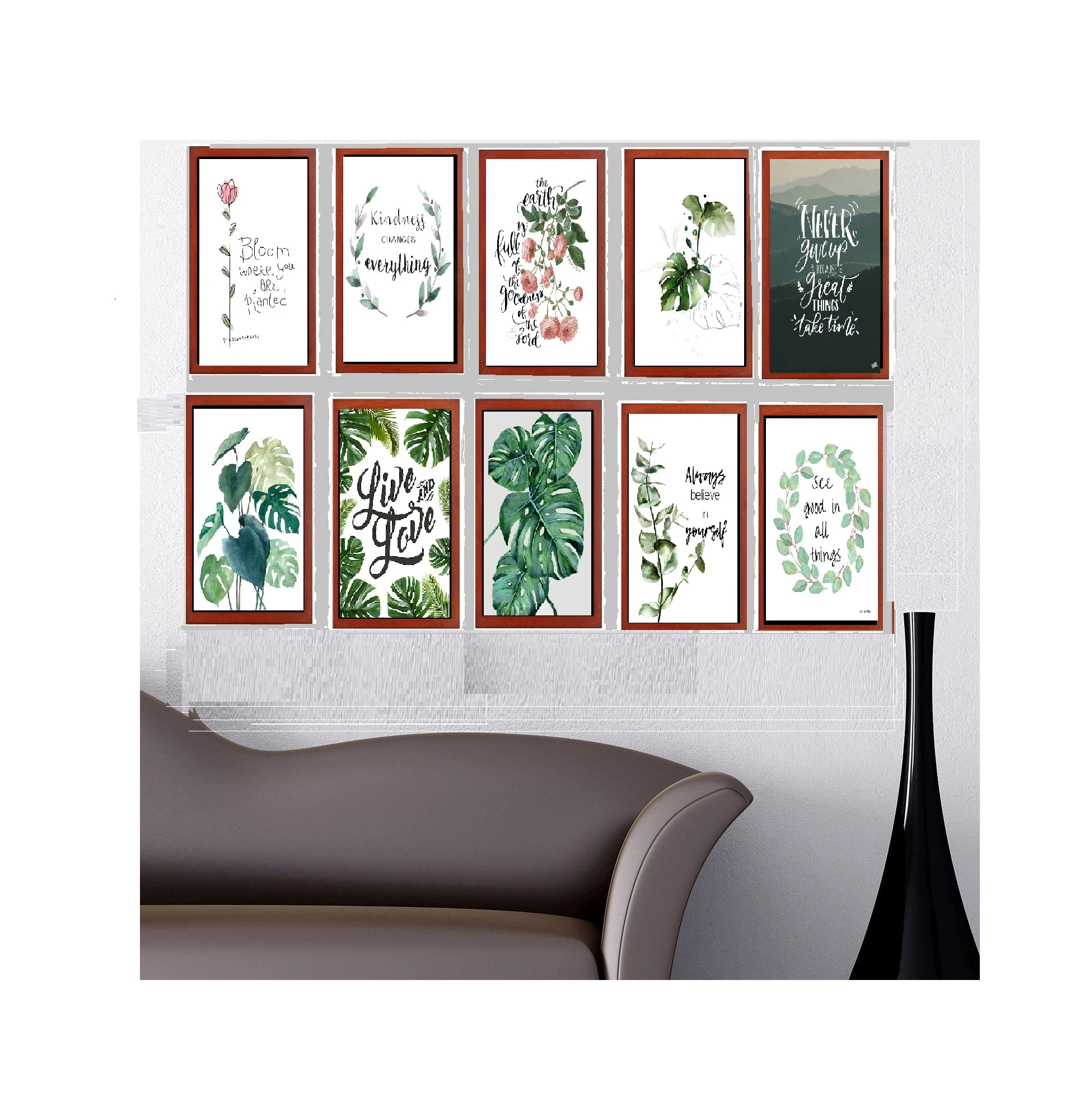 10 PCS Modern Minimalistic Motivational Quotes Frames 5×7 price in Pakistan