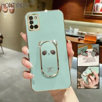 Huawei P20 Mobile phone case electroplating DIY with bracket Panda metal bracket creative TPU softhard case price in Pakistan