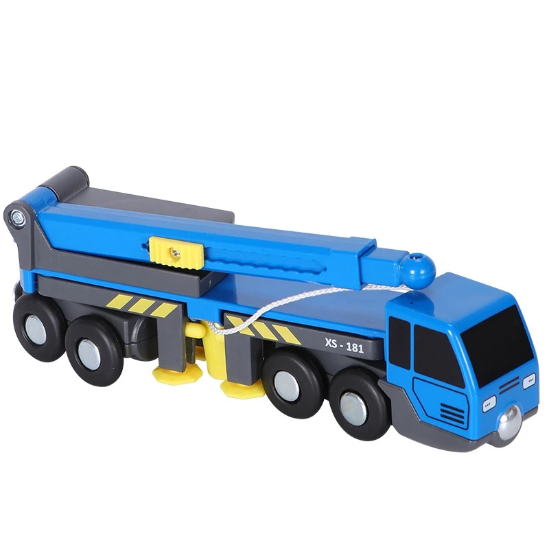 Multifunctional Train Toy Set Accessories Mini Crane Truck Toy Vheicles Kids Toy Compatible with Wooden Tracks Railway price in Pakistan