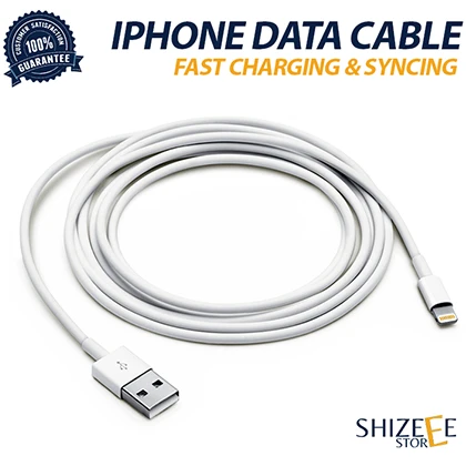 iPhone Data Cable Original Lightning USB – Fast Charging Cable for Apple iPhone 6, 6s, 7, 8 Plus 11 12 Pro XS Max & iPad and iOS Devices Charging Cables – 5X More Durable price in Pakistan