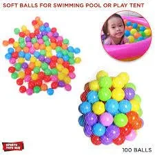 100 PCS Multicoloured Soft Pit, Plastic Play Ocean Balls Toys Tents and Pools price in Pakistan