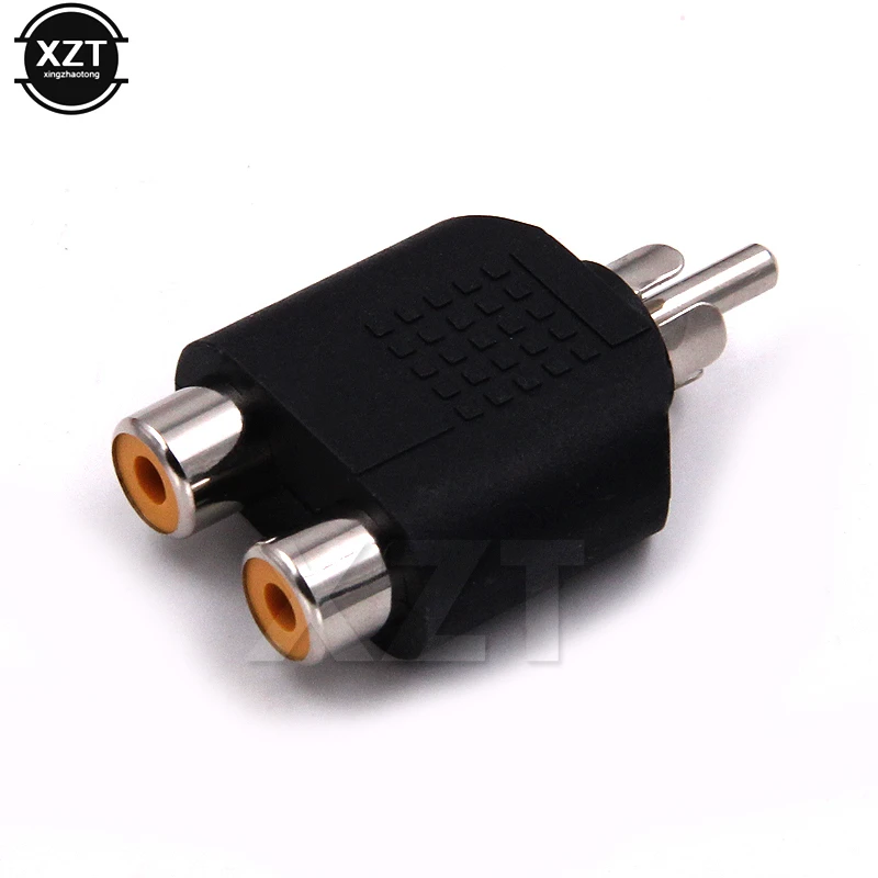 1PCS 2 RCA Female To 1 RCA Male Adapter Jack price in Pakistan