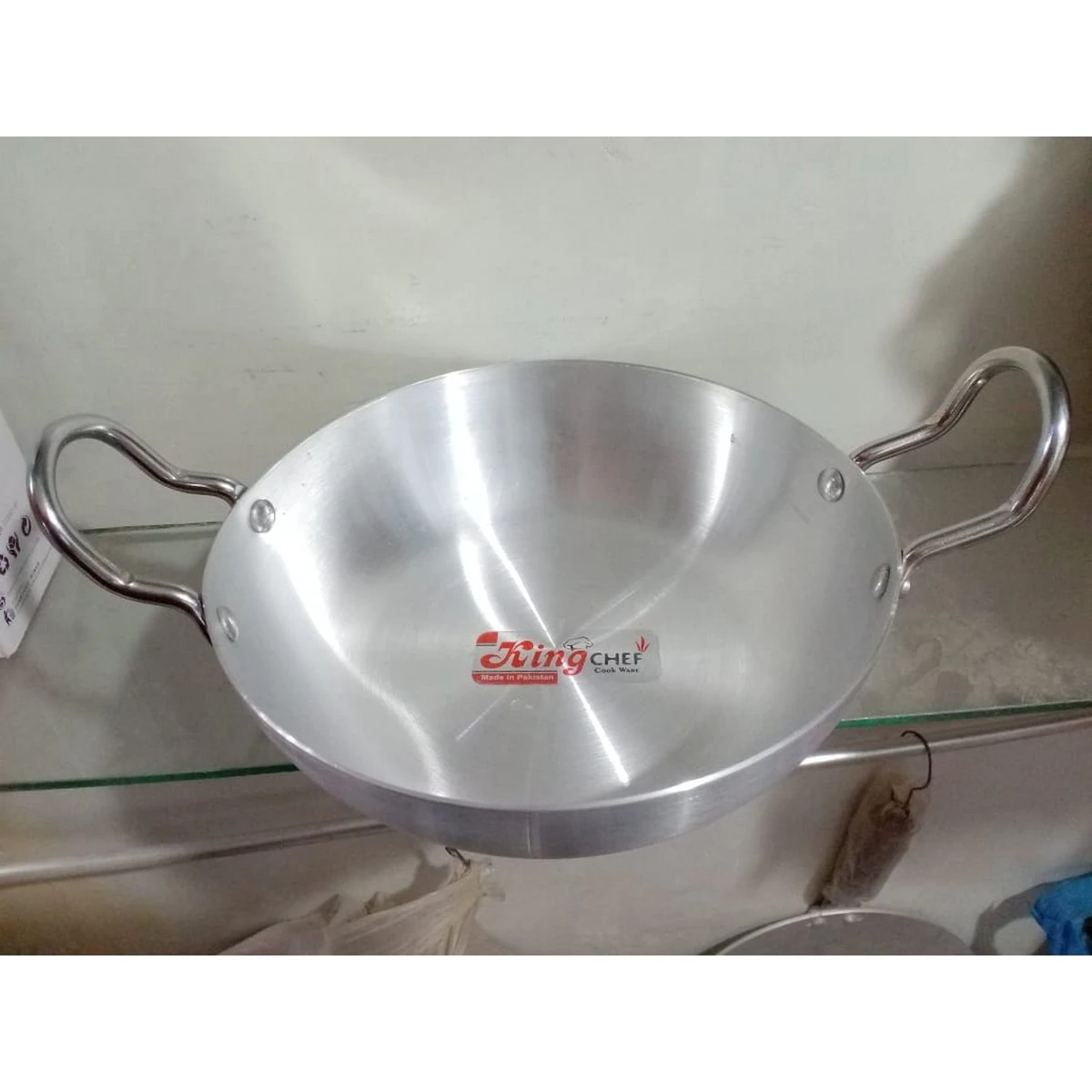 KingChef Silver karahi Size L (23.36 cm) Kitchen cookware price in Pakistan