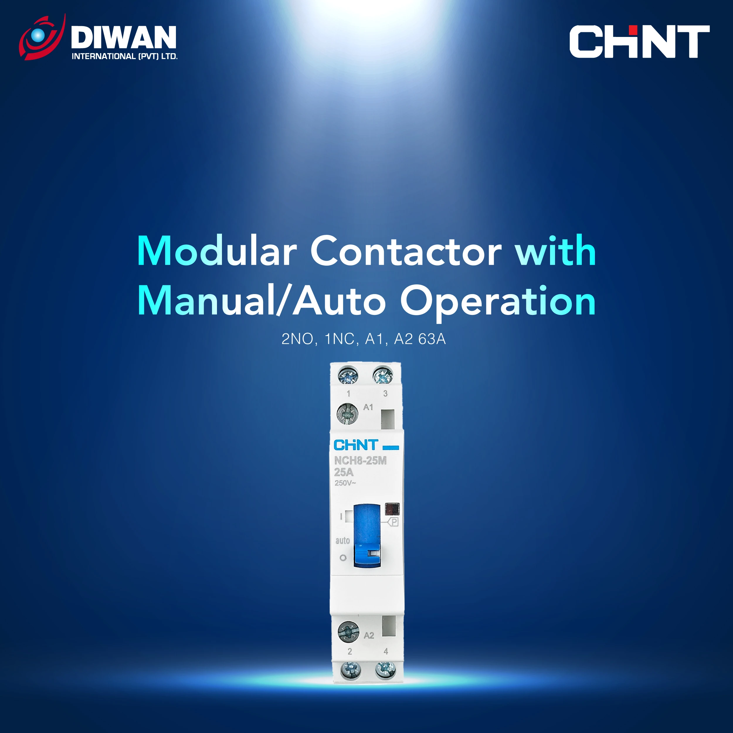 Chint NCH8-M modular contactor with manual operation 16-63A price in Pakistan