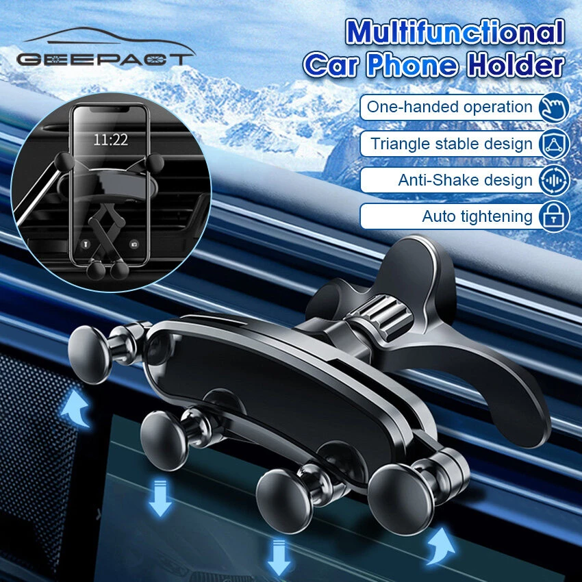 Geepact Car Phone Holder Car Bracket Triangular Fixed Anti Shake Car Bracket Air Outlet Car Phone Holder price in Pakistan