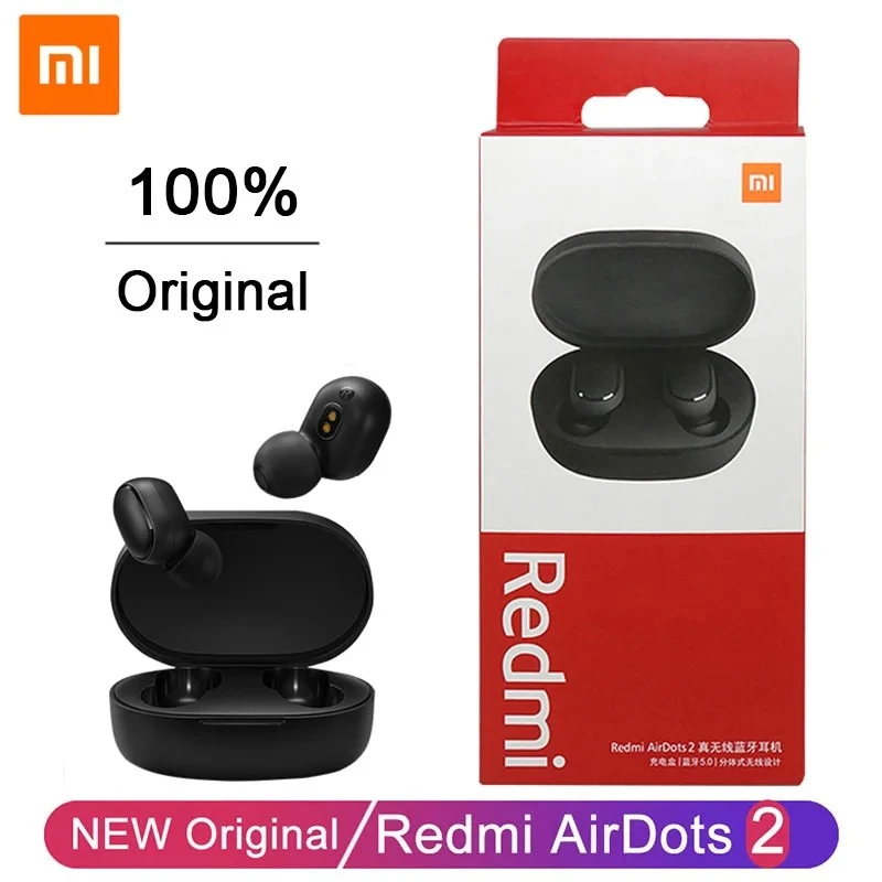 Original Xiaomi Redmi Airdots 2 Fone Bluetooth Earphones Wireless Bluetooth Headset with Mic Wireless Headphones Airdots Earbuds price in Pakistan