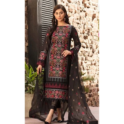 3PC Lawn Embroidered Shirt with Embroidered Bamber Chiffon Dupatta (D) price in Pakistan