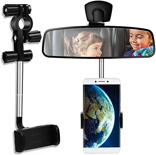 360° Rearview Mirror Phone Holder, Universal Car Phone Holder Mount Car Rearview Mirror Mount Phone and GPS Holder, Car Phone price in Pakistan