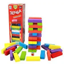 4 PCS Mini Jenga Wooden Toys Fascinating game Best Quality price in Pakistan