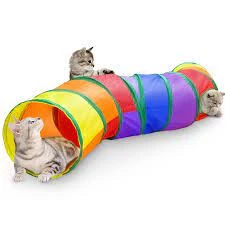 Cat Tunnel Pet Tube Collapsible Play Toy Indoor Outdoor Kitty Puppy Toys for Puzzle Exercising Hiding Training and Running with Fun Ball and Two Peek Hole price in Pakistan