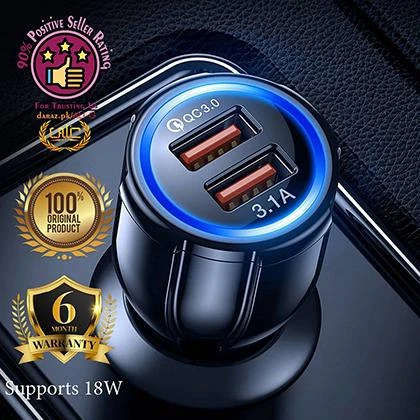Intelligent Fast Car Mobile Charger Adapter QC 3.0 Multi USB Charging 3.1A – Promotional Price price in Pakistan