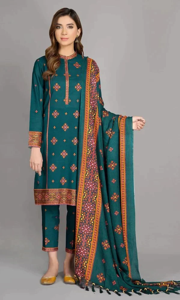 Bareeze- 3PC Linen Embroidered Shirt with Embroidered Dupatta price in Pakistan