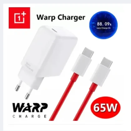 OnePlus 9 Pro 8T Warp Charge 65W Warp Charger with Quick Rapid Charge Power Charger AC Adapter Power Adapter White EU US UK Warp Charger Type C To Type C Cable 65w One Plus 9R 8 T 8 pro 7T price in Pakistan