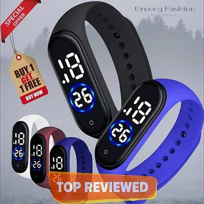 Best Quality Led Digital Stylish Watch SHape Like SMart Watch price in Pakistan