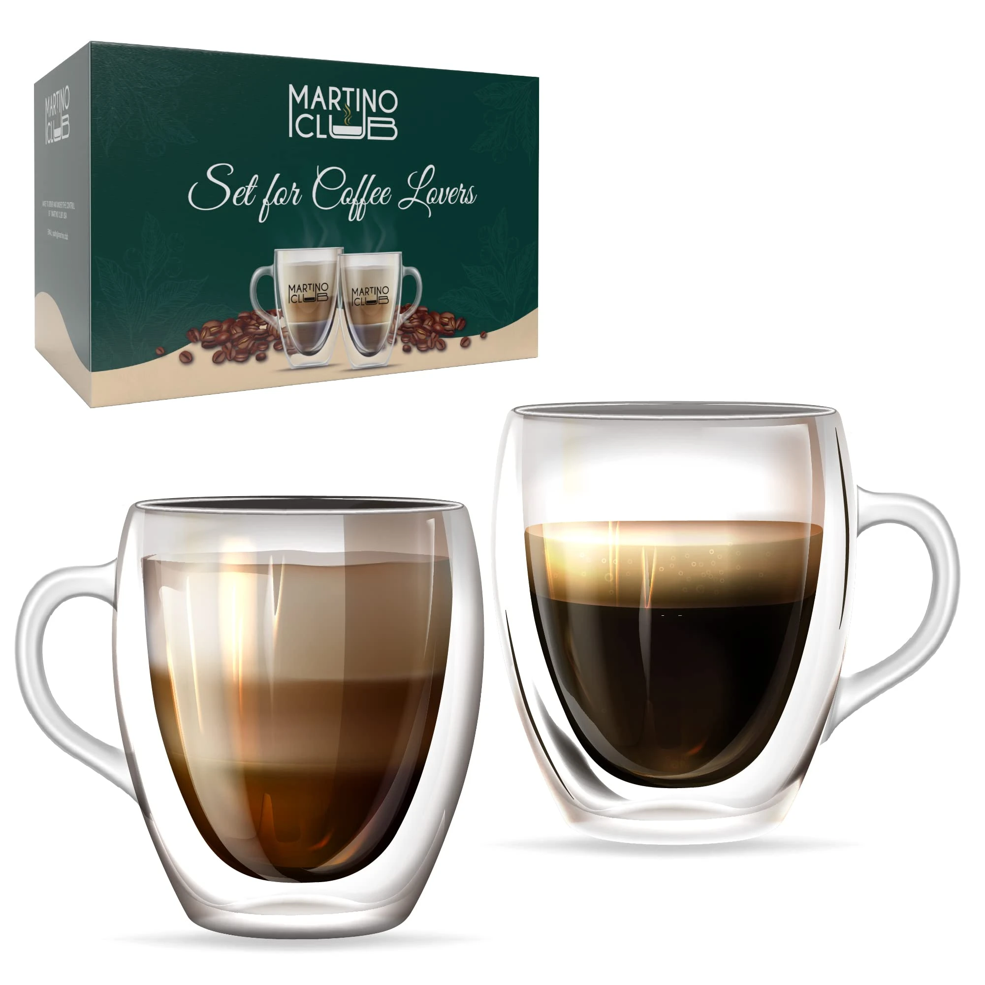 DELISOGA, DOUBLE WALL MUG,350ml high quality borosilicate made with printed gift box price in Pakistan