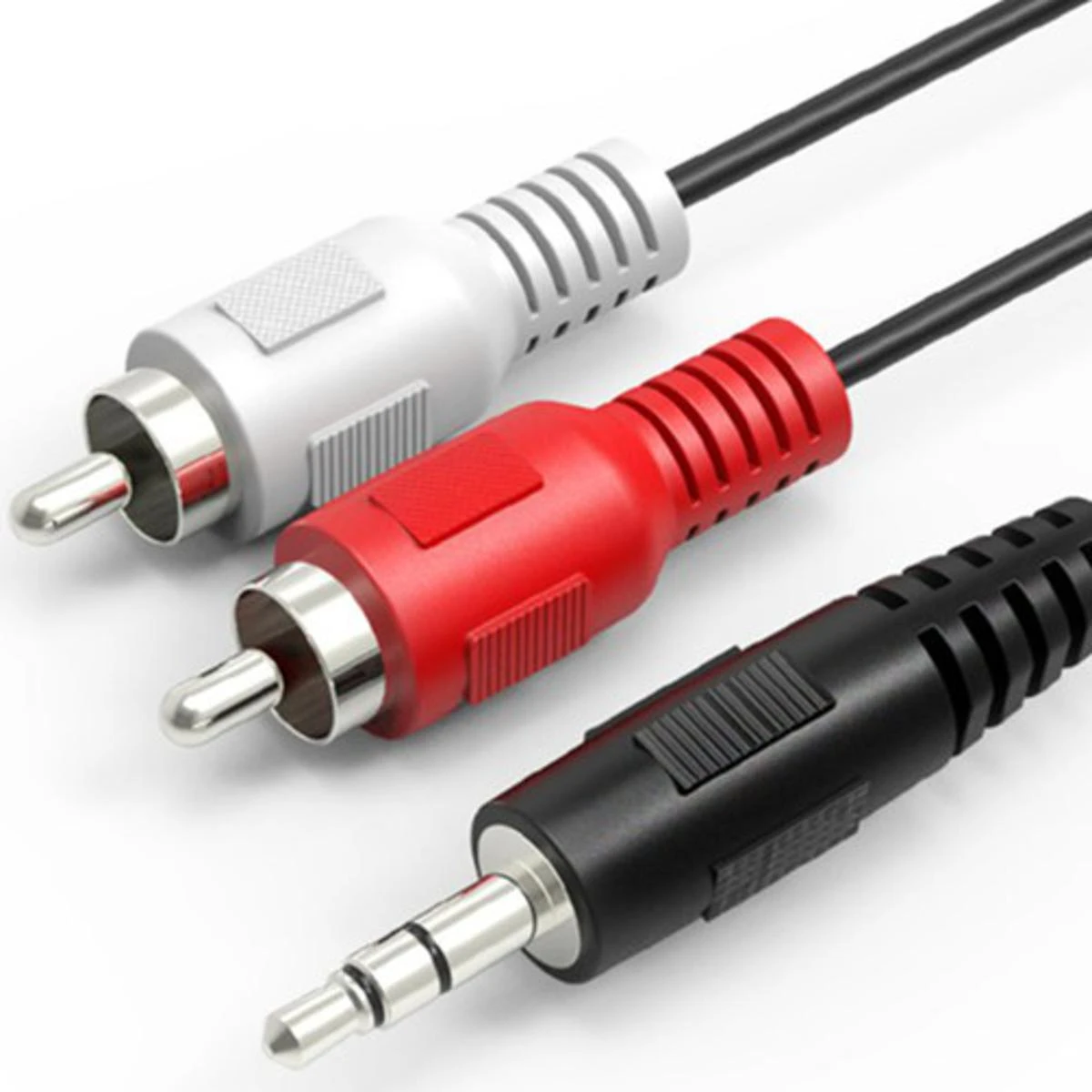 3.5mm Stereo Male to Male 2 RCA Audio Speaker AUX Cable Cord 2 in 1 Audio Cable best wire fo amplifer and speakers price in Pakistan