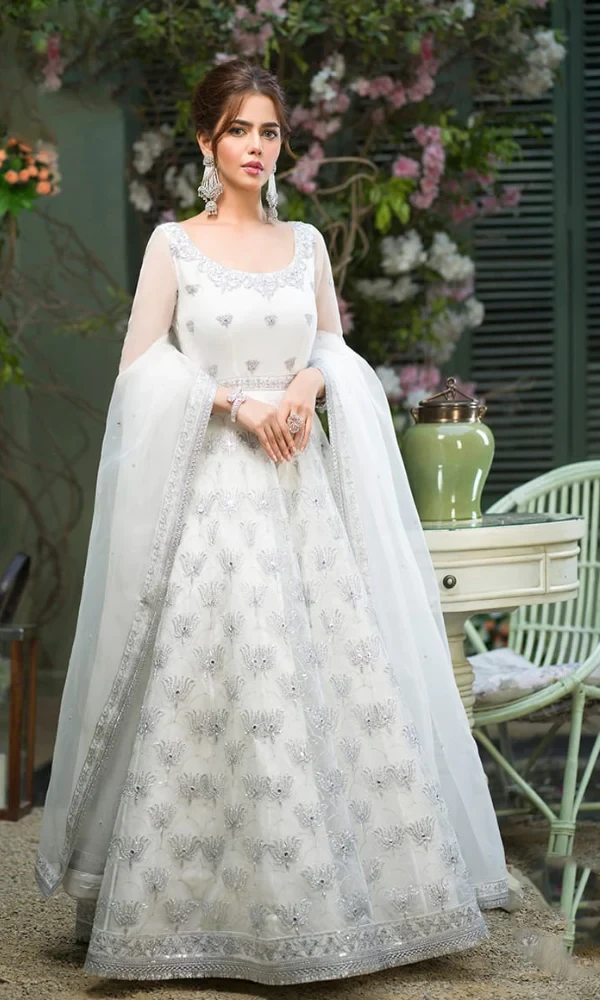 Asim Jofa – 3PC Organza Heavy Embroidered Shirt With Organza Heavy Embroidered Dupatta price in Pakistan