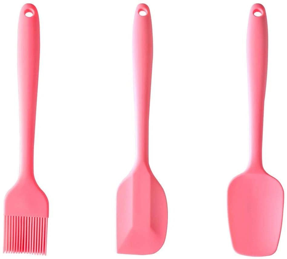 3 PcsSet Kitchen Baking Utensil Set Cake Cream Fondant Scraper Brush Spatula Silicone Baking Tool Kit price in Pakistan