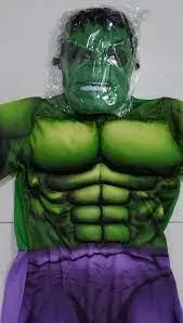 HULK 3d MUSCLE COSTUME FOR KIDS WITH HARD PLASTIC MASK 3 to 4 years price in Pakistan