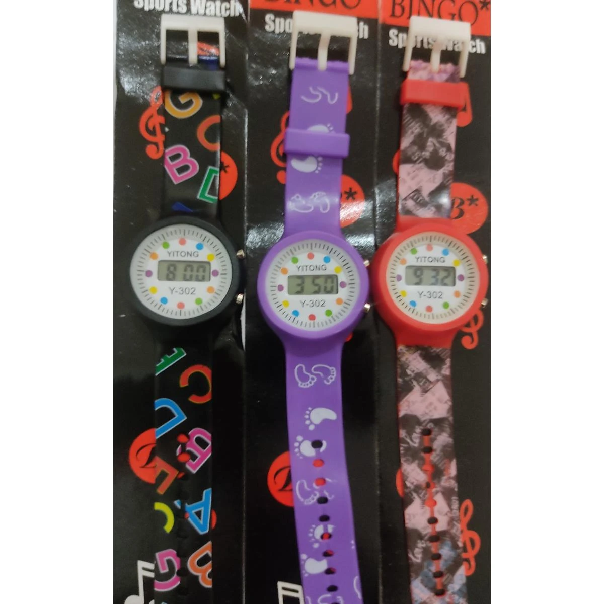 Kids Watches Girl Watches Ages 3-12 Sports Waterproof 3D Cute Cartoon Digital 3 Color (Black, Red, purple) Lights Wrist Watch for Kids price in Pakistan