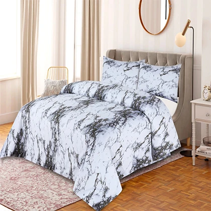 Pure Cotton Sating Export Quality King Size Bedsheet -BFHA736 (B) price in Pakistan