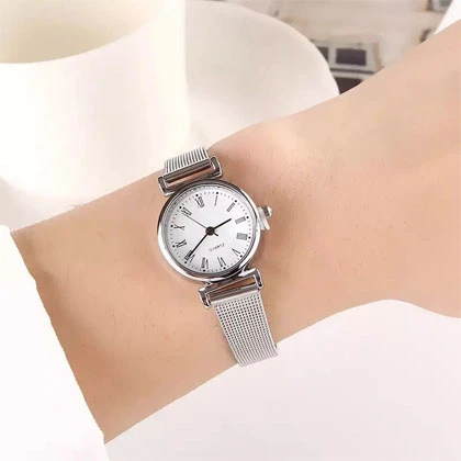 Fashion Infinity Quartz Watch For Women Luxury Female Watches Clock Wrist Watch White Stainless Steel Band Classic Watches Daily Gifts price in Pakistan