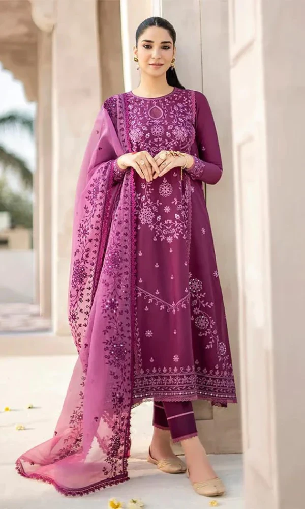Asim Jofa – 3PC Embroidered Lawn Suit price in Pakistan