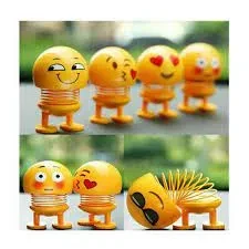 Car Interior Dashboard Decoration Spring Smile Doll Car Emoji Shaking Head Toy-Yellow price in Pakistan