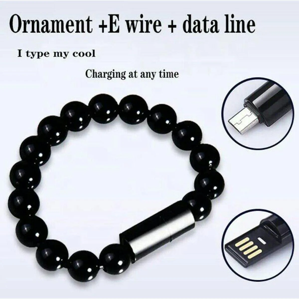 Fast Charging Cable bracelet for Android and iPhone price in Pakistan