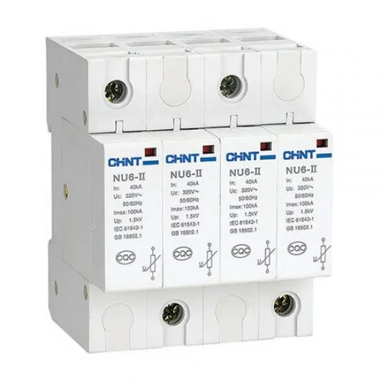 CHINT AC SPD NU6-II 4pole 60KA Solar Panel Inverter Surge Protection Device DIN Rail price in Pakistan