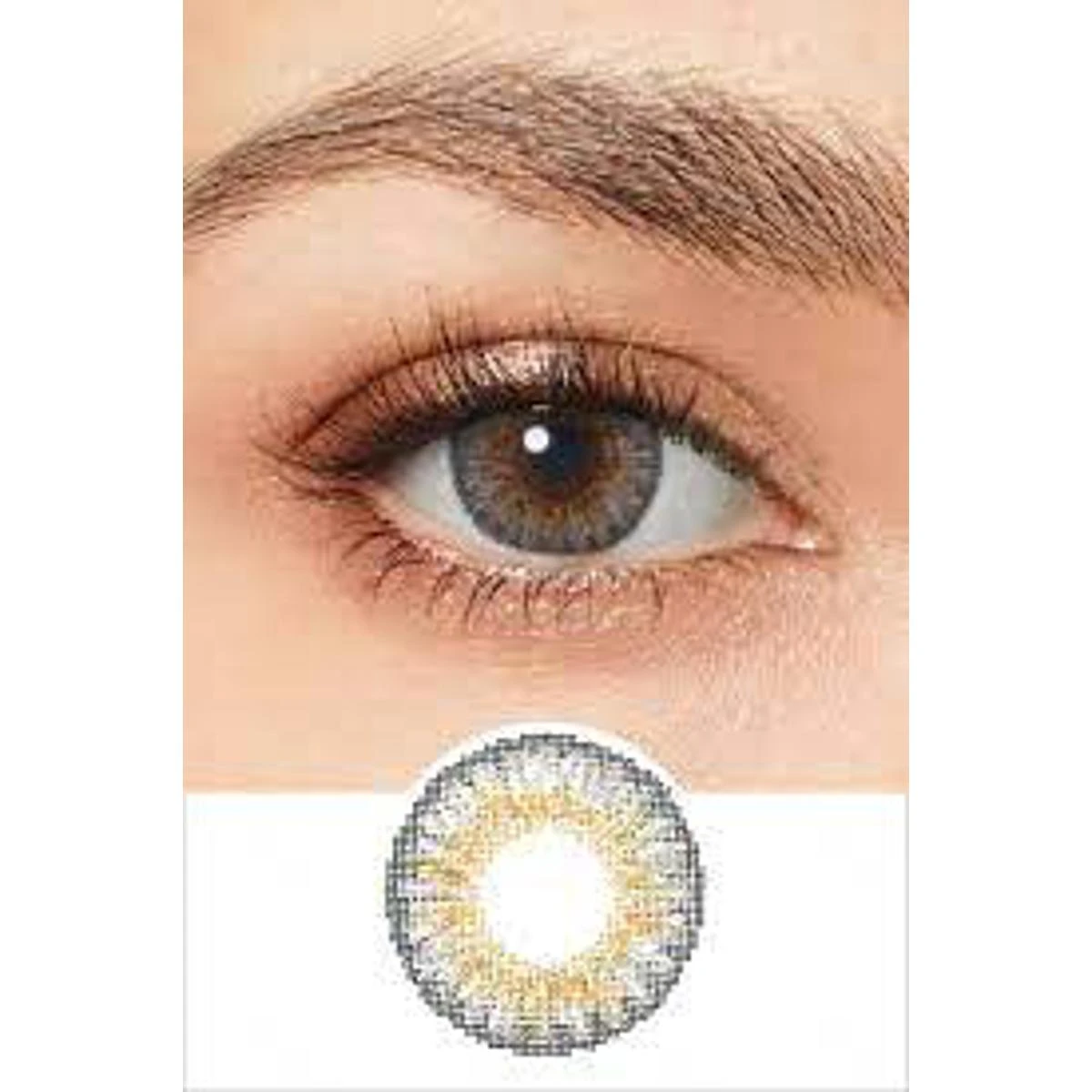 1 Pair Soft Color Lenses Eye Makeup- Blue Hazel Green Gray With Case & Solution price in Pakistan