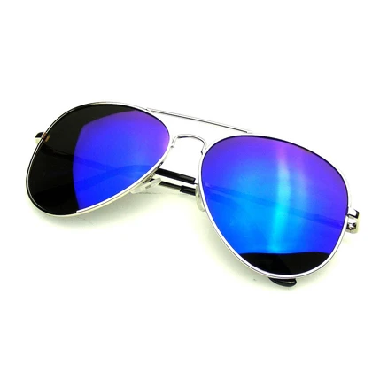Best Quality New Aviator Design Blue Color Stylish Sunglasses with Silver Frame For MenWomen price in Pakistan