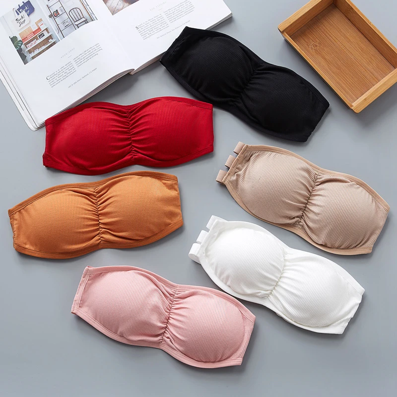 Girls Sexy Thread Strapless Seamless Solid Brassiere Bra price in Pakistan