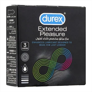 Durex Extended Pleasure Longer Lasting Condoms, 3-Pack price in Pakistan