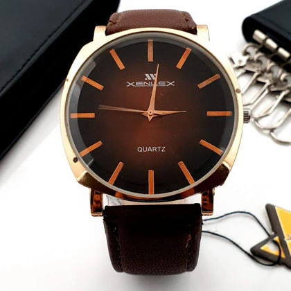 Watch for boys in leather strap with attractive totone dials price in Pakistan