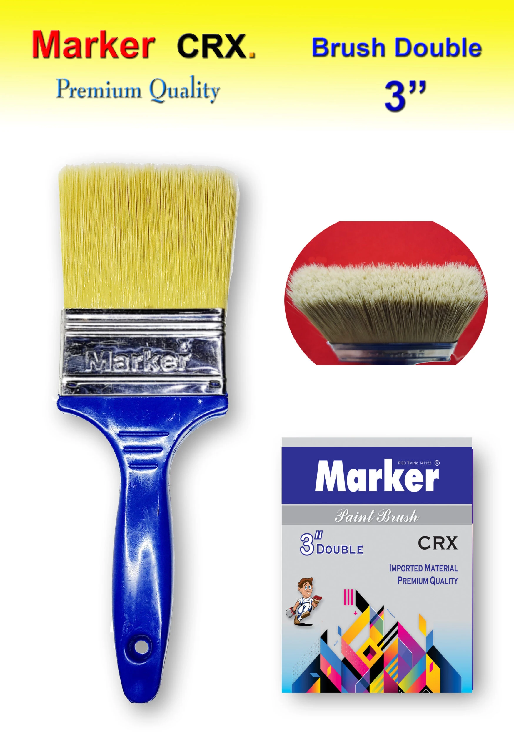 Paint Brush 3″ Double Marker CRX price in Pakistan
