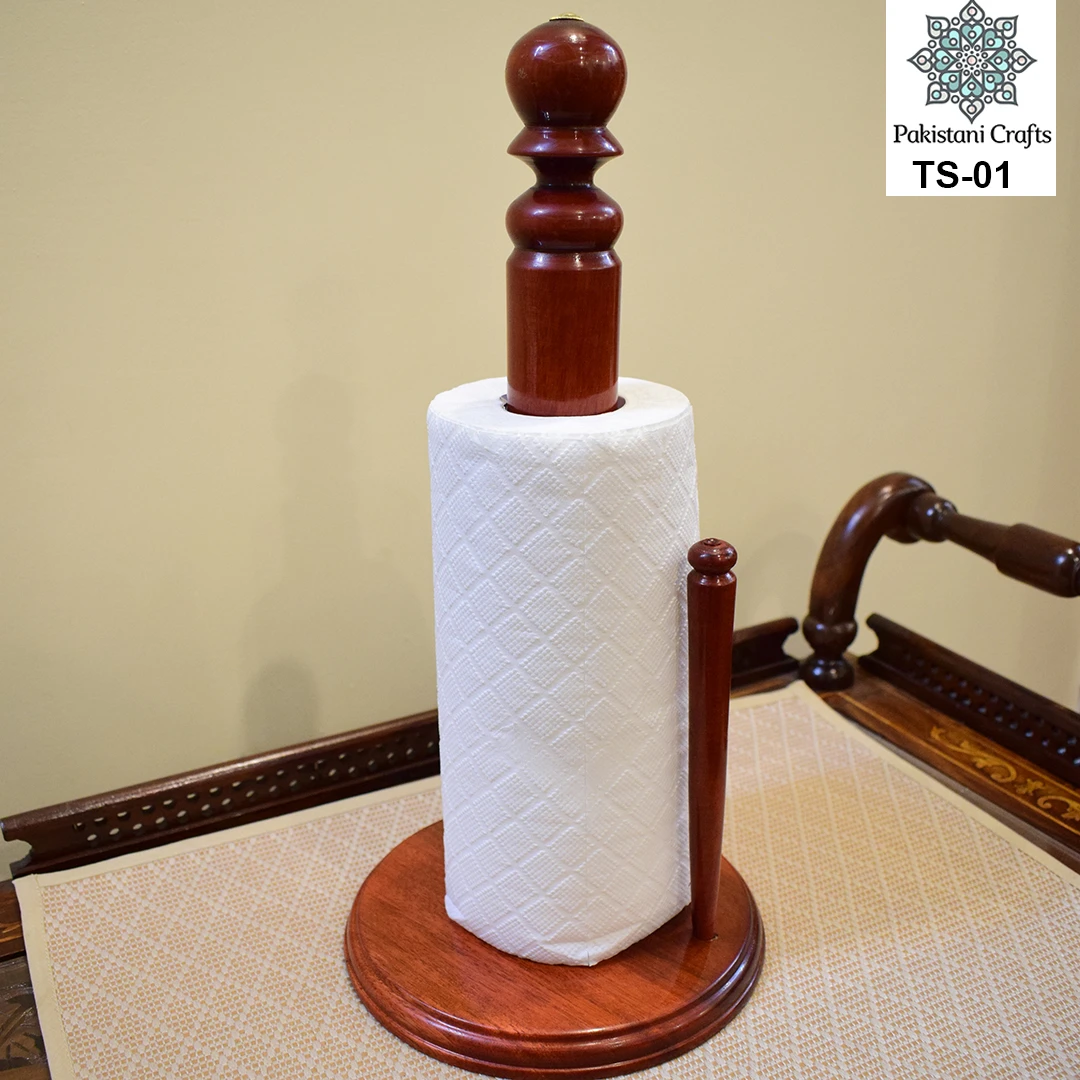 Tissue Roll Stand Art work Hand Made Handcrafted Carved Antique wooden natural Pakistani price in Pakistan