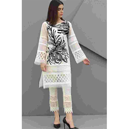 CARTES – 2PC Lawn With Heavy Embroidered Shirt And Embroidered Trouser -BFHA769 (B) price in Pakistan