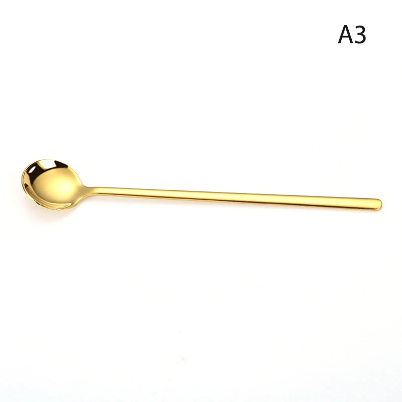 Rainbow Color Long Handle Stainless Steel Coffee Spoon Ice Cream Dessert Spoon price in Pakistan