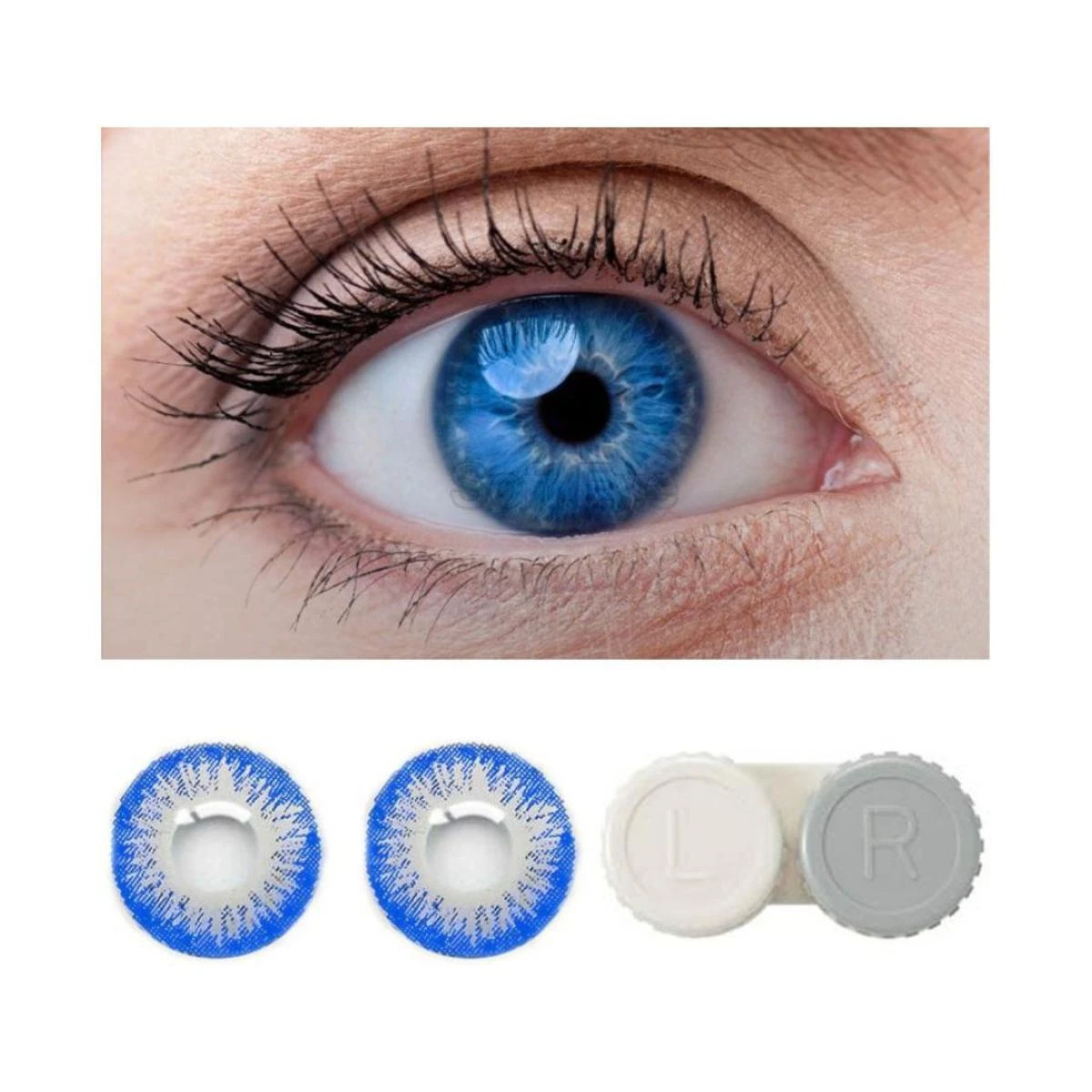 Contact lenses Blue Eye Contact lens with Kit price in Pakistan