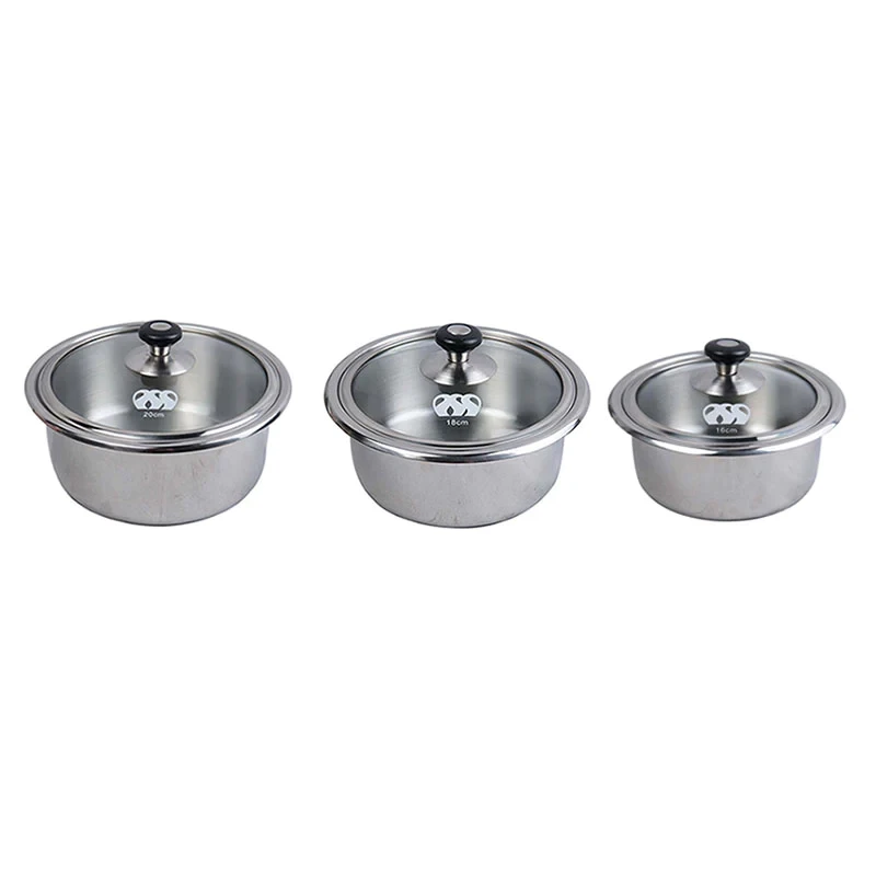 Alpha Durable Stainless Steel Casserole Pan 3 pans Set price in Pakistan