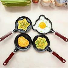 Warm Breakfast Egg Frying Pan Cartoon Omelette Maker Frying Pan Mini Griddle Creative Heart-Shaped Egg Frying Pan Wholesale without Lid price in Pakistan