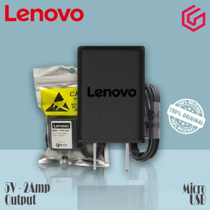 Lenovo Mobile Charger Adapter – Micro USB Data Cable (70Cm) – 2A Adapter Output ( 2 Amp ) – Fast Andriod Charger price in Pakistan