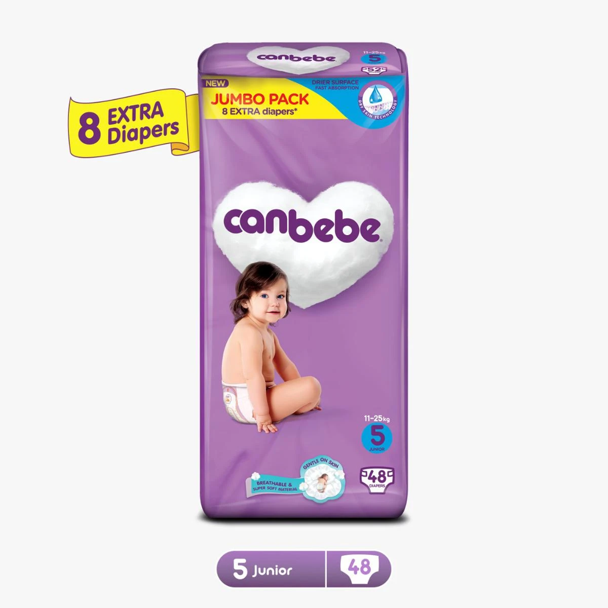 Canbebe Jumbo Junior (Size5,11-25KG,48Pcs) price in Pakistan
