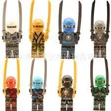 8 Pcs Ninjago Mini Figures Kai Jay Sensei Wu Master Building Blocks Toys price in Pakistan