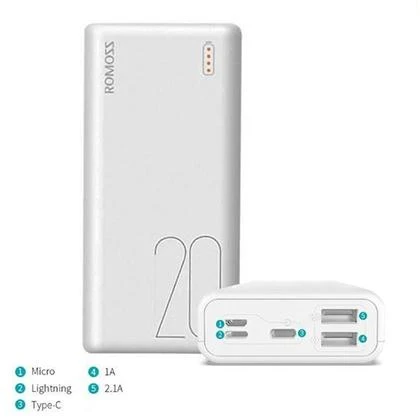 ROMOSS Simple 20 20000mAh Power Bank with 3 Input Port Type-C price in Pakistan